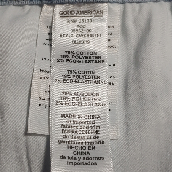 NWT GOOD AMERICAN Light wash good waist crop skinny jeans - Picture 16 of 16